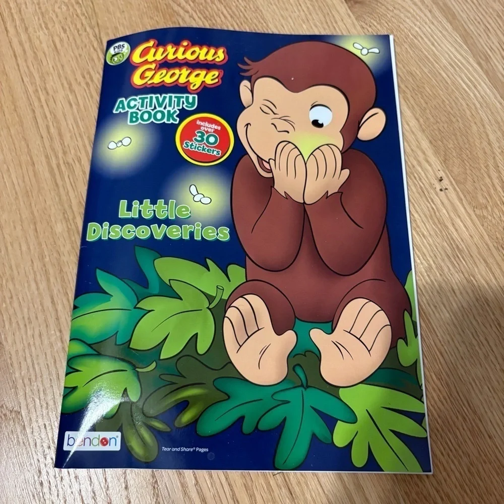 PBS Kids Curious George Coloring Activity Story Book Bendon Ages 3 NEW